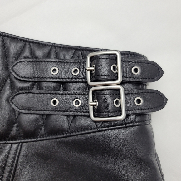Coach 1941 Runway Resort 2017 Lamb Leather Mini Skirt - Picture 4 of 12